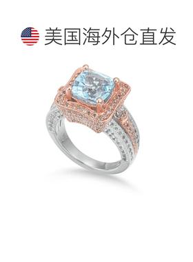 自营 Suzy Levian 两色纯银 7.02 TCW 蓝色托帕石戒指 - 蓝色 美