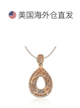 美国直邮SUZY LEVIAN 通用 项链纯银宝石玫瑰设计吊坠钻石玫瑰金
