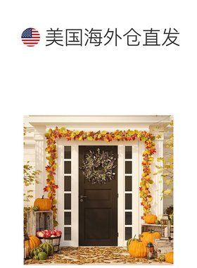 自营safavieh人造 26 英寸浆果和橡子花环 - 棕色/绿色 美国奥莱