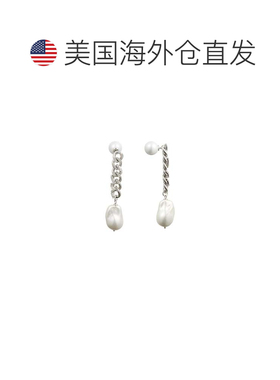 自营classicharms银链巴洛克珍珠吊式耳环 - 银色 美国奥莱直发