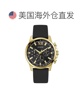 自营Guess Men's Walker Black Dial Watch - black 美国奥莱直发