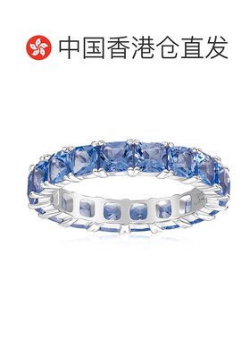 自营APM Monaco微镶蓝色方形晶钻戒指杨紫官方同款七夕礼物