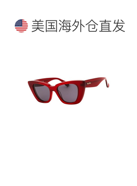 自营Max Mara女士MM0099 50mm太阳镜-红色 美国奥莱直发