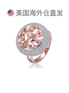 自营geneviveSterling Silver Two-Tone with Clear Cubic Zircon
