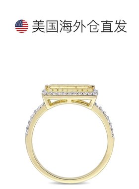 美国直邮julianna b 女士 戒指黄水晶蛋白石银色黄铜蓝宝石