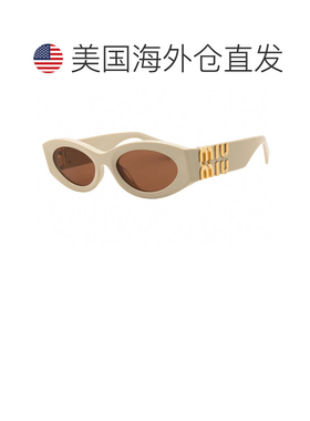 自营miu miuMU 11WS 21D90Q牛奶/棕色-牛奶 美国奥莱直发