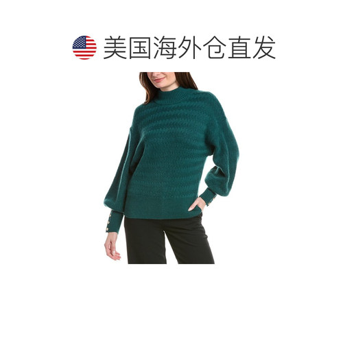 自营Elie Tahari Balloon Sleeve Turtleneck Cashmere Sweater - - 图1