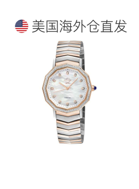 自营GV2 Spello II Women's IP Rose Case, White MOP Dial, Two