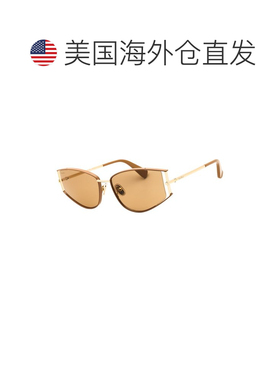 自营Max Mara女士MM0141 58mm太阳镜-棕色 美国奥莱直发配饰