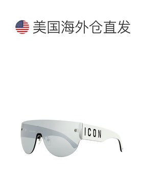 自营 Dsquared2男式Icon Shield太阳镜Icon 0002/s CCPT4白色99毫
