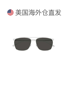 自营saint laurentSl 796 Vincent Rectangular Silver Metal Sun
