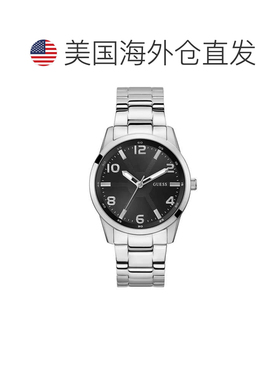 自营Guess Men's Monte Black Dial Watch - black 美国奥莱直发