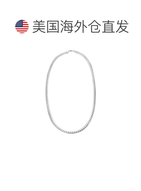 自营adorniaTarnish Resistant Men's Silver Plated Flat Curb C