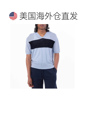 自营Emporio Armani Men's Colour Block V-Neck T-Shirt - subdu