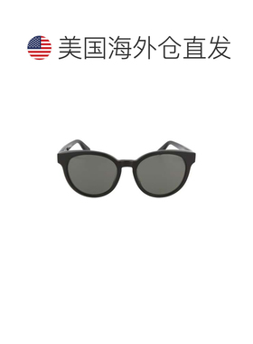 自营saint laurent圆框醋酸纤维太阳眼镜-闪亮黑色 美国奥莱直发