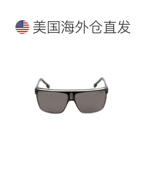 自营Carrera 22/N 男式黑色偏光灰色眉线 63-12-130 太阳镜 - 灰