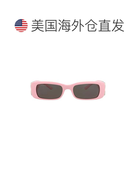 自营balenciaga方形镜框回收醋酸纤维太阳眼镜-粉红色银灰色 美国