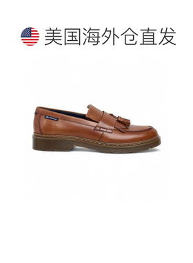 自营Ben Sherman Men's Tan Brown Leather Tassel Loafer Shoes