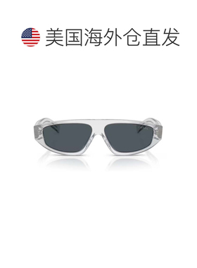 自营prada灰色Pr C02s水晶半透明方形太阳镜-灰色 美国奥莱直发