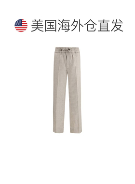 自营Brioni Linen Casual Men's Pants - gray 美国奥莱直发