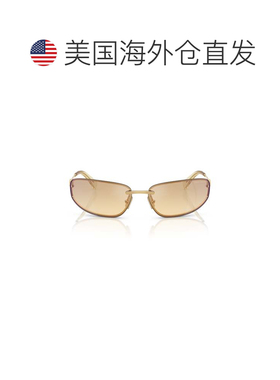 自营miu miu矩形镜片太阳镜，带金框-中性色 美国奥莱直发
