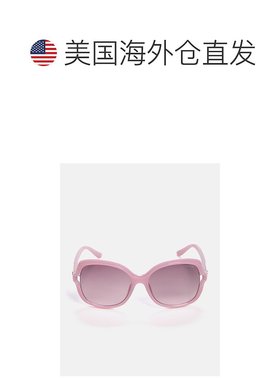 自营 guess方形镂空太阳镜-粉红色 美国奥莱直发