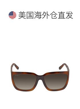 自营Salvatore Ferragamo Grey Rectangular Ladies Sunglasses S