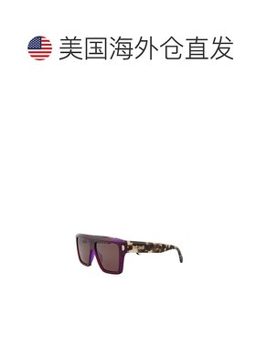 自营 Just Cavalli中性款57毫米紫色太阳镜-紫色哈瓦那 美国奥莱