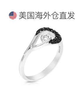 自营vir jewels 1/5 cttw 黑色钻石戒指 .925 纯银镀铑 - 银 美国