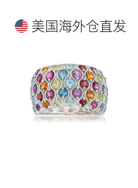 自营925 纯银 Ross-Simons 多宝石戒指 - 多色 美国奥莱直发