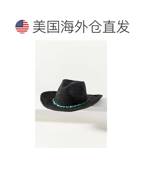 美国直邮自营wyeth运动型拉菲亚牧场主帽子-黑色/奶油色 美国奥