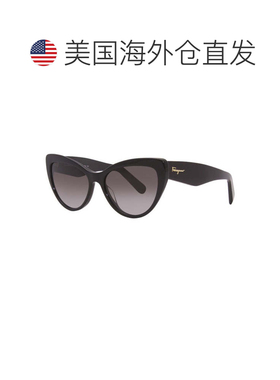 自营Salvatore Ferragamo Sunglasses Cat Eye Full Rim, Black F