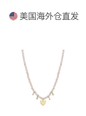 自营 eye candy玫瑰石英小盒串珠项链 - 粉红色 美国奥莱直发饰品