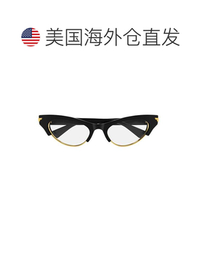 自营bottega veneta猫眼太阳眼镜配金色调-黑色 美国奥莱直发