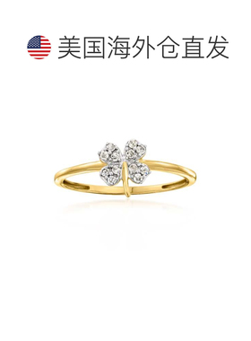 自营RS Pure by Ross-Simons Diamond 4-Leaf Clover Ring in 18k