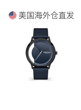 自营Kenneth Cole Men's Classic 42mm Quartz Watch - blue 美国