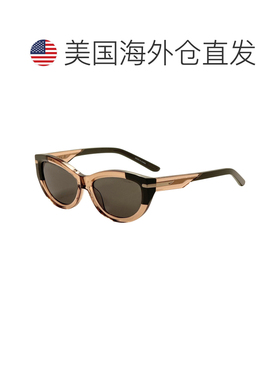 自营Nike Women's 55 mm Brown Sunglasses - transparent sand b