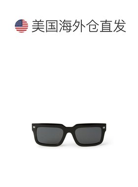 自营 off-white米白色夹式方形太阳镜-黑色-深灰色 美国奥莱直发