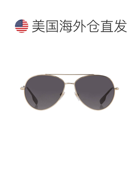 自营Burberry Dark Grey Pilot Ladies Sunglasses BE3147 110987