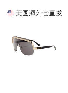 自营Palm Angels Sunglasses Shield Rimless, Black/gold Frame