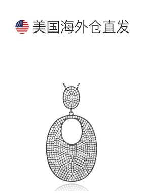 自营 Suzy Levian 方晶锆石纯银微密钉吊坠 - 黑色 - 黑色 美国奥