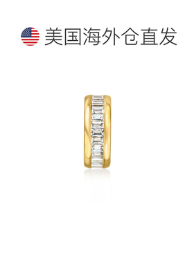 自营Ross-Simons Baguette Lab-Grown Diamond Rolling Charm in