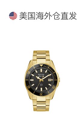 自营Bulova Men's Marine Star Black Dial Watch - silver 美国