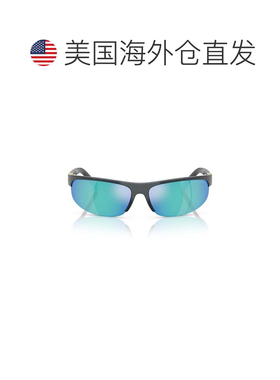自营miu miu0mu A02s Semi-Rimless Black Sunglasses - blue 美