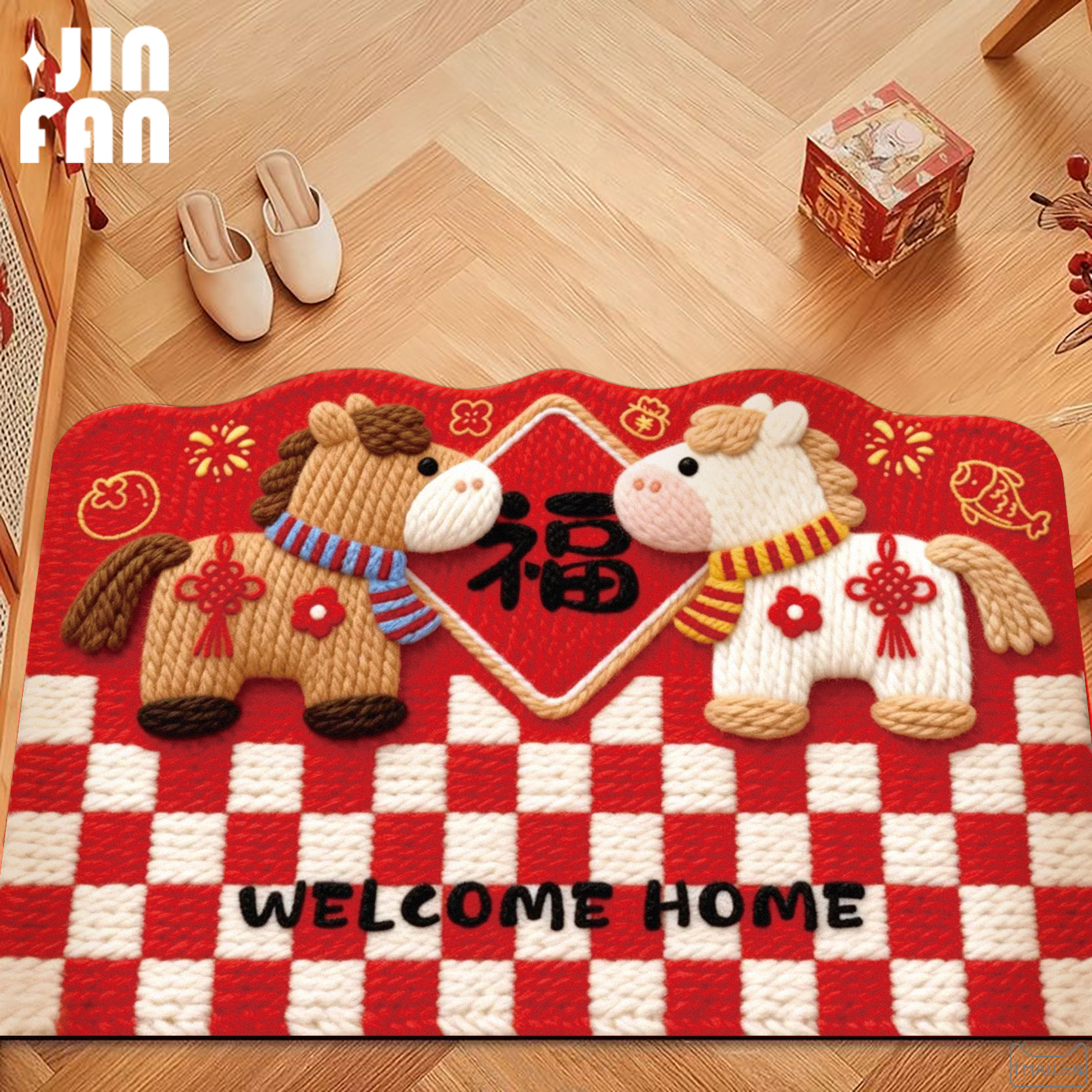 新年红色入户门垫硅藻泥门口浴室吸水地垫厨房卫生间厕所防滑脚垫,淘宝优惠券,粉丝福利购,淘宝优惠卷
