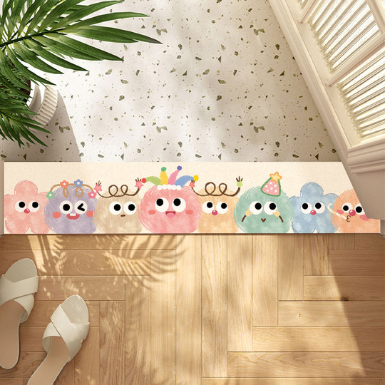Tapis de sol en pierre de seuil à l'entrée de la cuisine du tapis long ultra-narrow avec des toilettes diatomées moelleux Absorption de pied d'eau du pied