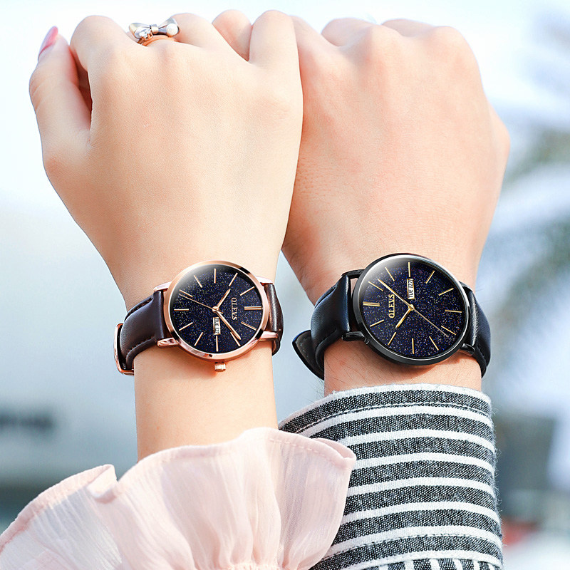 1314情侣情侣款一对星空正品机械表 古西雅国产腕表