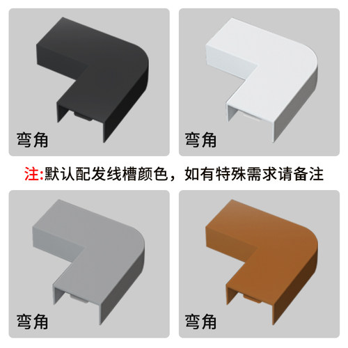 PVC方线槽配件 墙角转弯平面弯角三通阴角弯头阳角弯头拐角堵头 - 图2