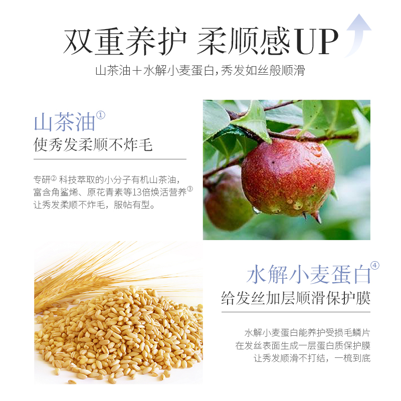 青彩山茶氨基酸柔顺洗发水300ml