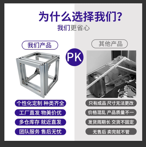 欧标工业铝型材置物架2020/2040家具铝合金型材2047黑色4040家居 - 图0